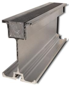 6.5" A-Beam - 4" Base for Clamps - Aluma Beam 20 Foot