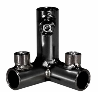 5/8" Rod Fitting, Corner 3-Way