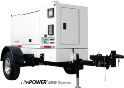 60KW Little Red LitePower Trailer Generator