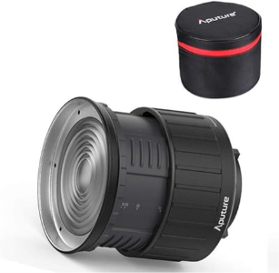 Aputure Fresnel 2X Lens Mount for Aputure 300D II,300X, 120D Mark II, and Other Bowen-S Mount Continuous Lights