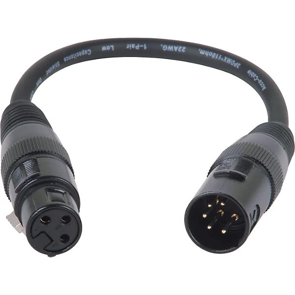 DMX Cable Crossover 5 Pin to 3 Pin